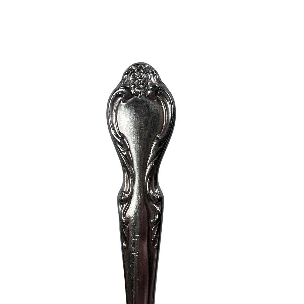 Lyon Queen's Fancy Stainless Steel‎ Dinner Knives Floral Scroll Pattern Set of 4